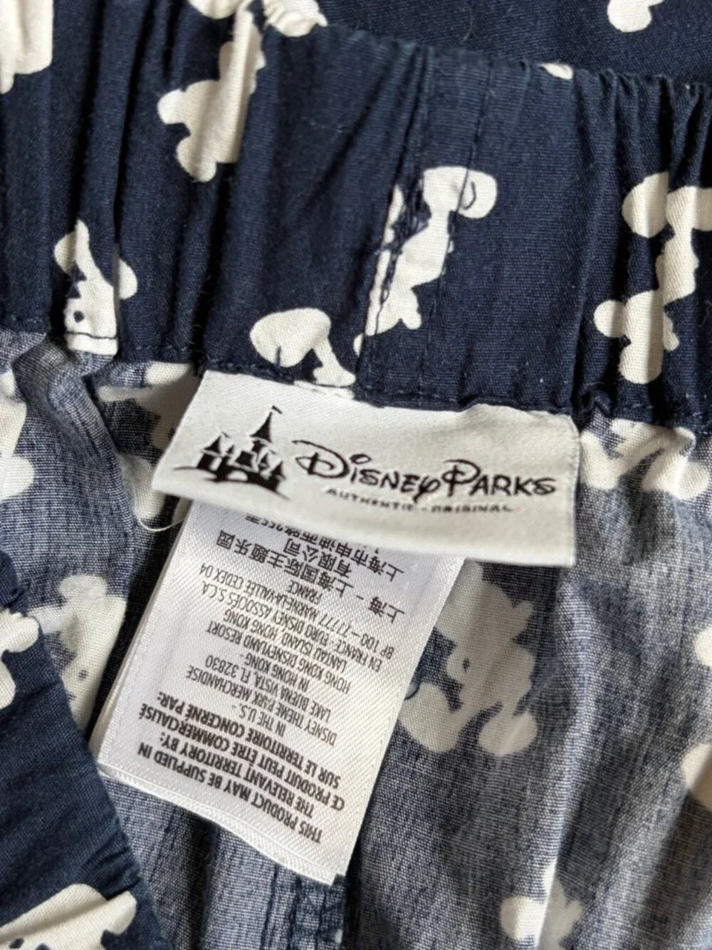 Disney Parks Men's Mickey Mouse Print Pajama Pants (Navy & White) - XXXL